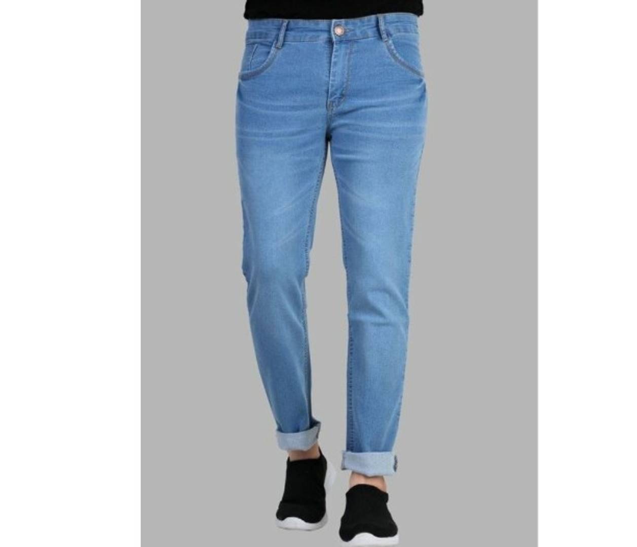 Elegant Denim Washed Jeans For Men And Boys