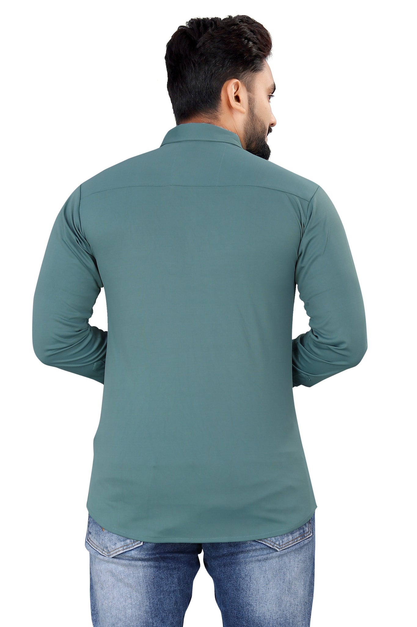 Full Stretchable Lycra Solid Shirt