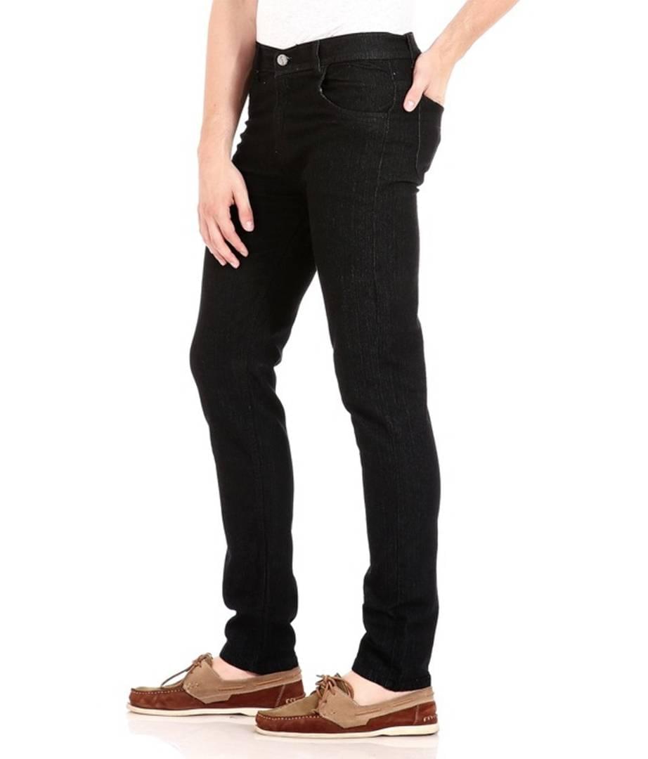 Black Stretchable Denim Regular Fit Jeans