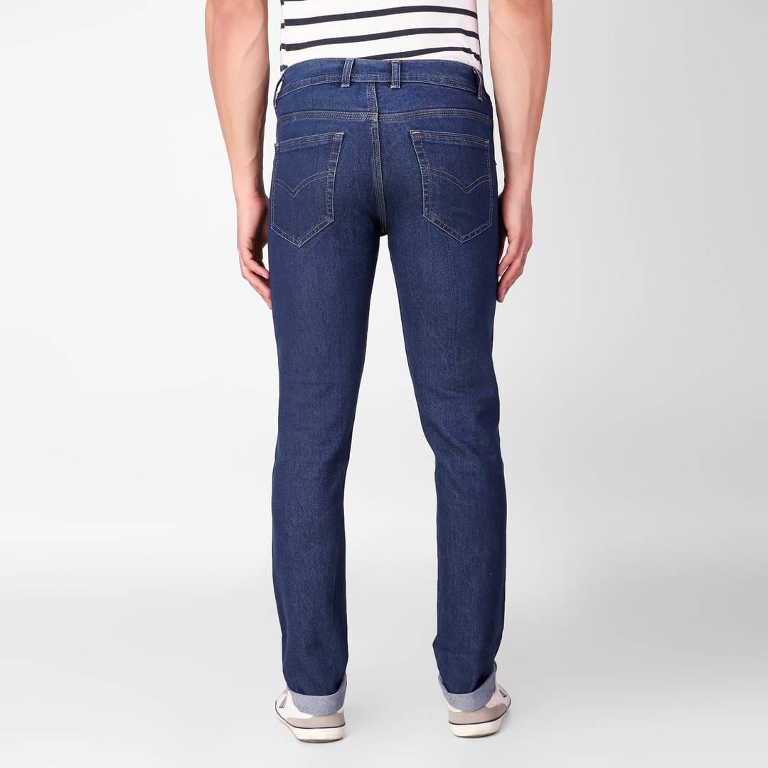 Blue Denim Regular Fit Mid-Rise Jeans
