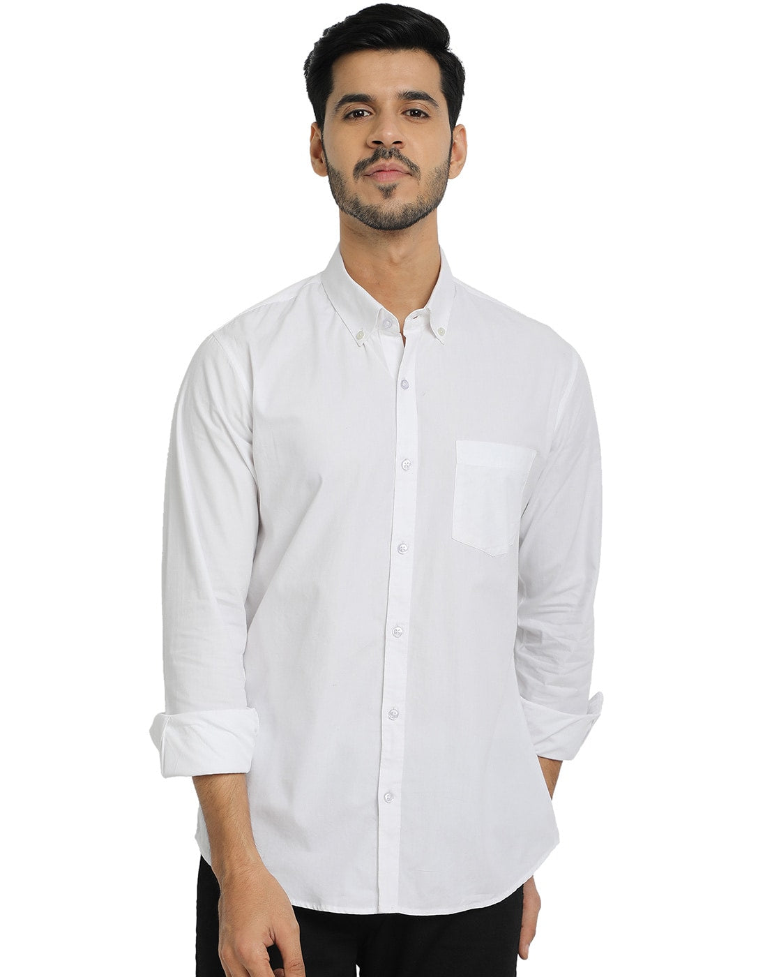 Button-Down Collar - Cotton Shirt