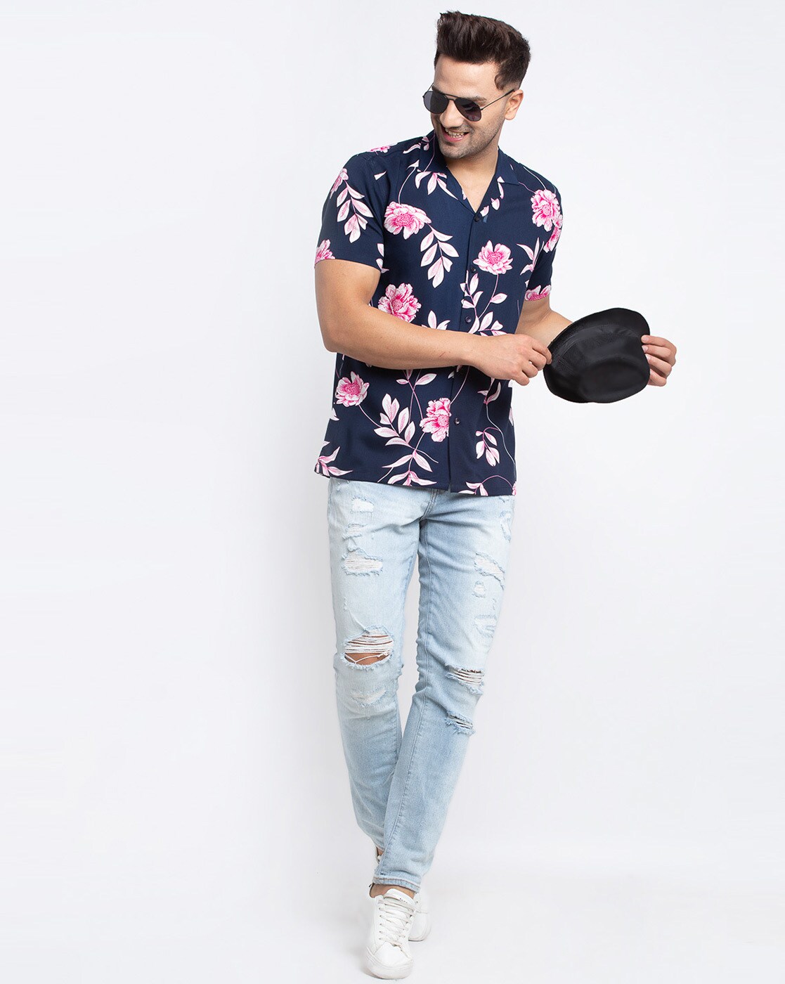 Cotton Woven Printed Half Sleeves Regular Fit Casual Shirt