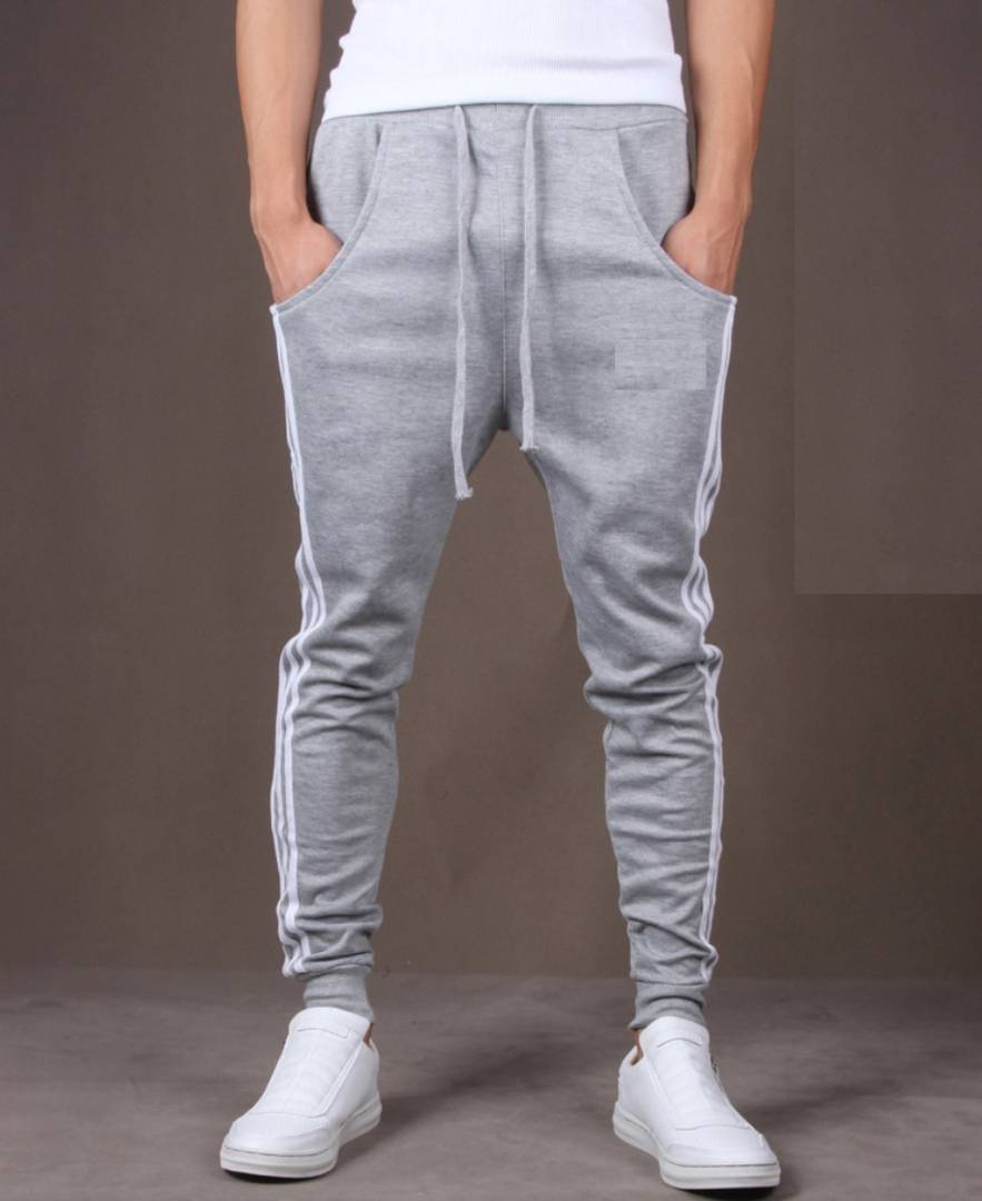 Grey  Polyester Blend Joggers