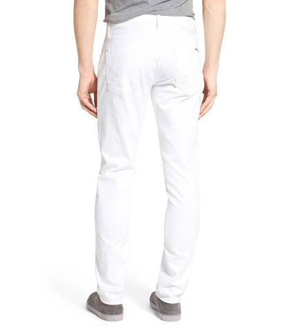 White Stretchable Denim Regular Fit Jeans