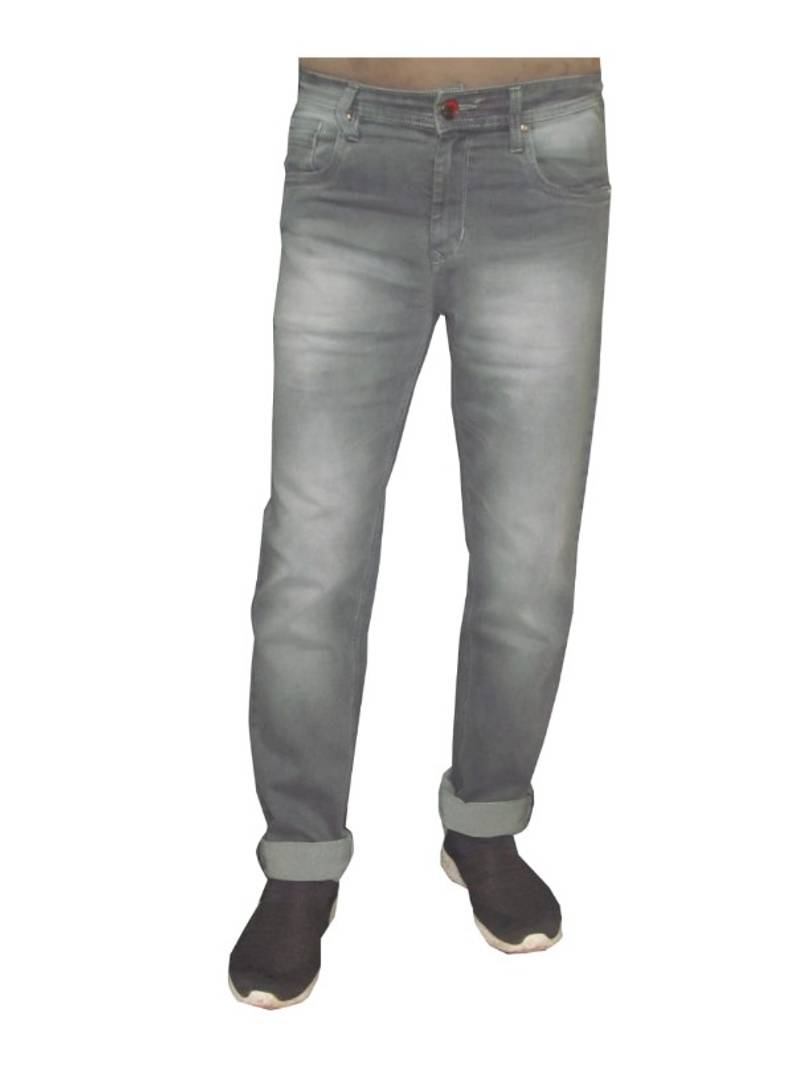 Men's Mid - Rise Regular Fit Solid Jeans