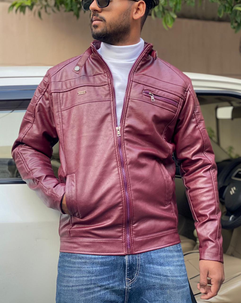Men’s Leather Jacket with Inside Furr