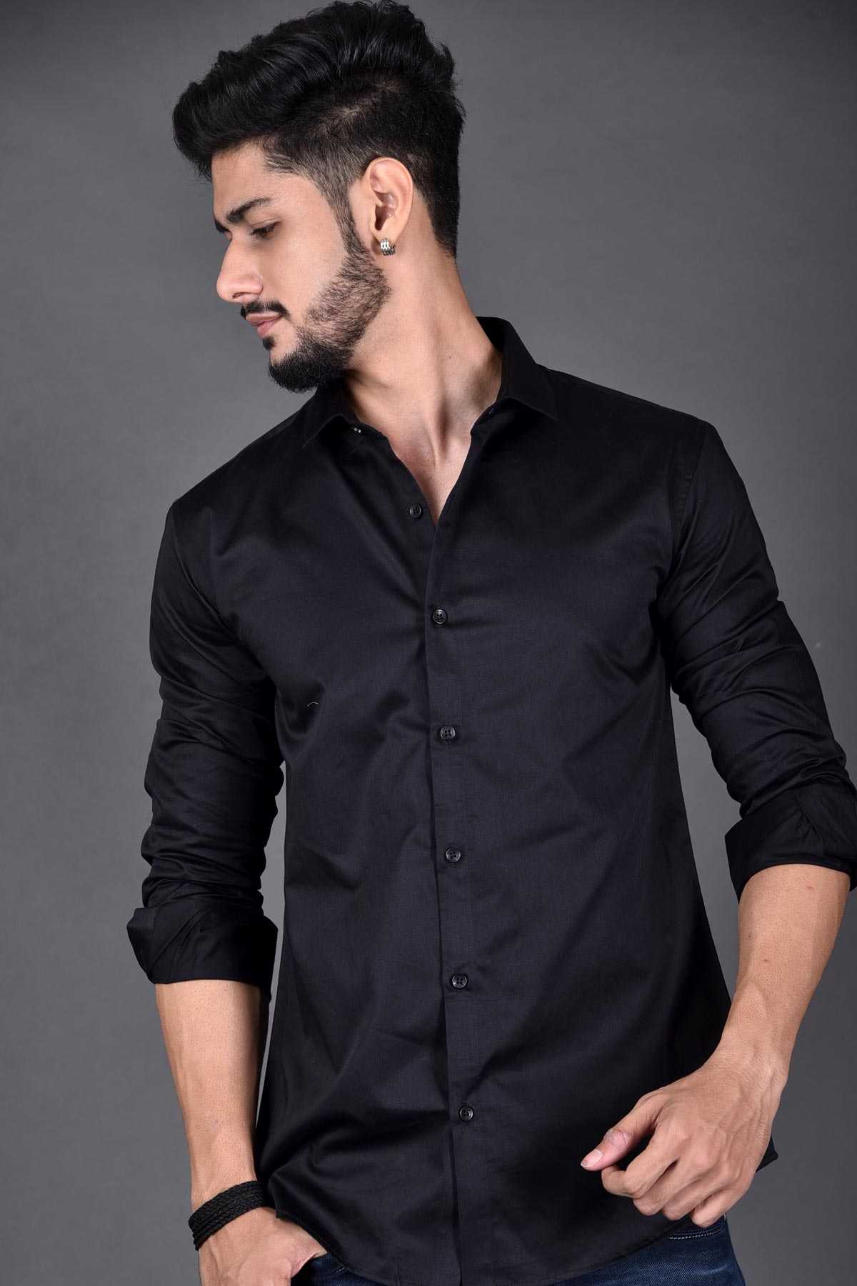 The Classic Black  – Cotton Shirt