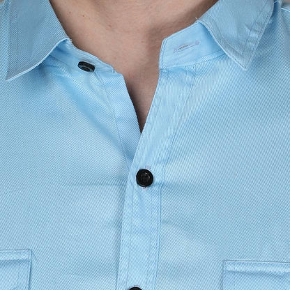 Double Pocket Solid Plain Shirt