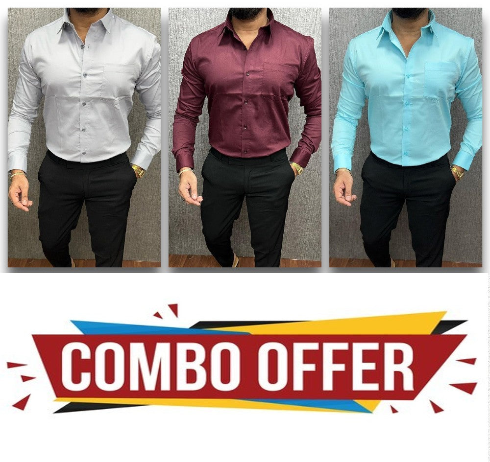 Formal Shirts Combo 3 Shirts