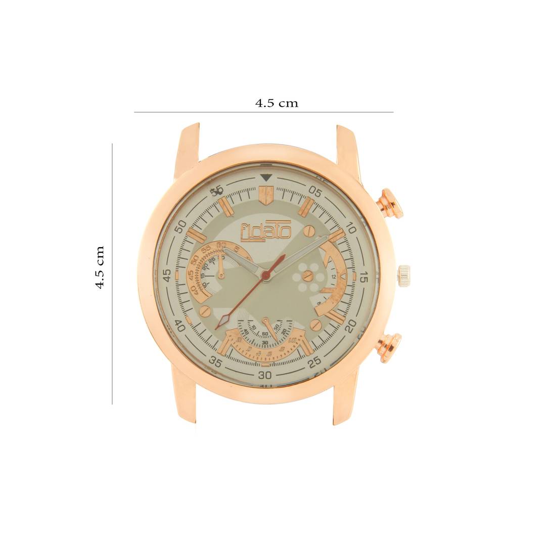 Brown PU Analog Watch For Men