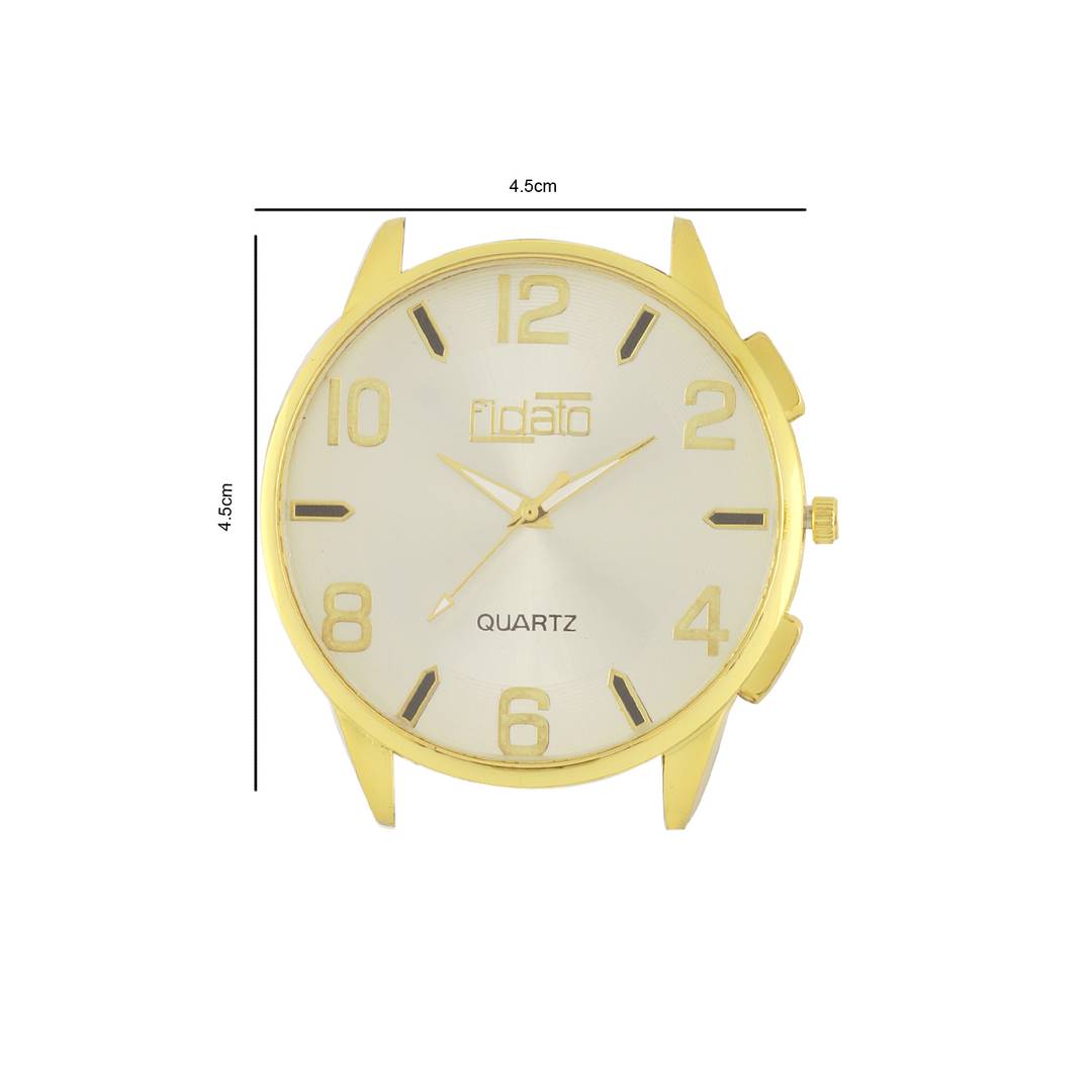 Black PU Analog Watch For Men